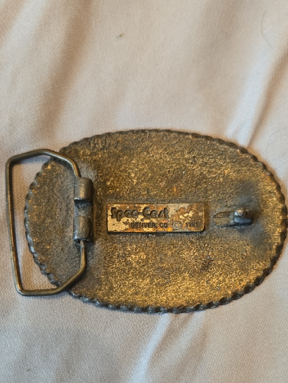 Engraved 'DICK' Western Oval Belt Buckle - Spec Cast 1981 Denver CO - Picture 2 of 4